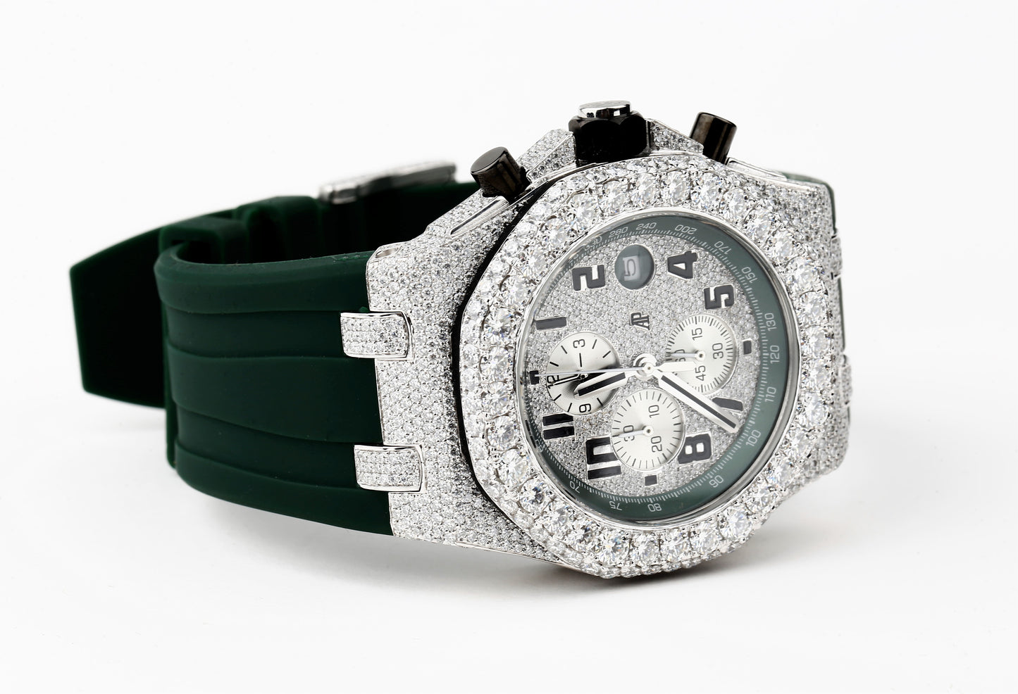 Luxury Cartier Watch in Real VVS Moissanite Diamond Watch, Handmade Stainless Steel Watch For Men/Women