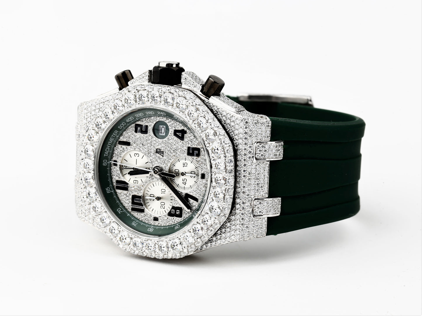 Luxury Cartier Watch in Real VVS Moissanite Diamond Watch, Handmade Stainless Steel Watch For Men/Women