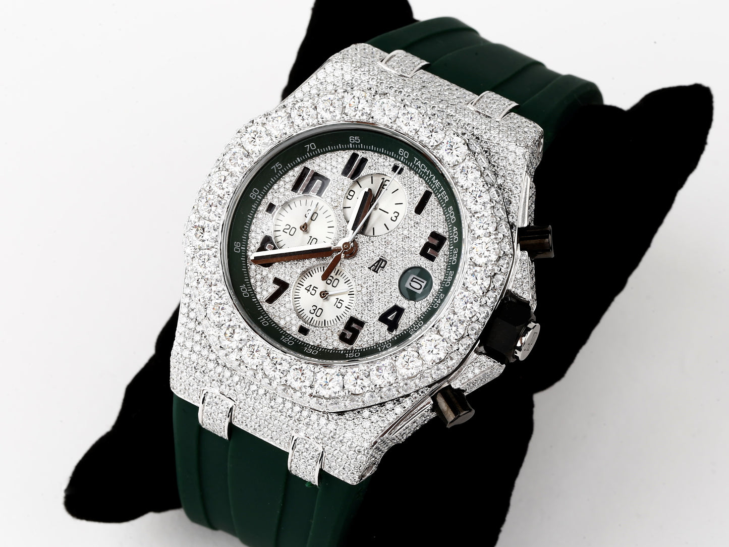 Luxury Cartier Watch in Real VVS Moissanite Diamond Watch, Handmade Stainless Steel Watch For Men/Women