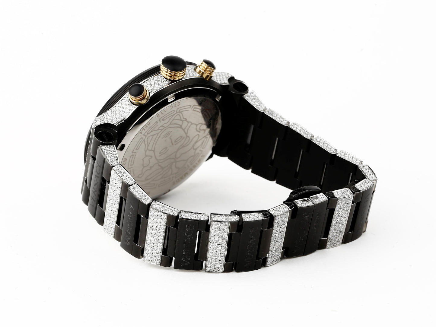 Versace Luxury Watch in Real VVS Moissanite Diamond Watch, Handmade Stainless Steel Watch For Men/Women, Hip Hop Watch, Bust Down Watch Gift for Him