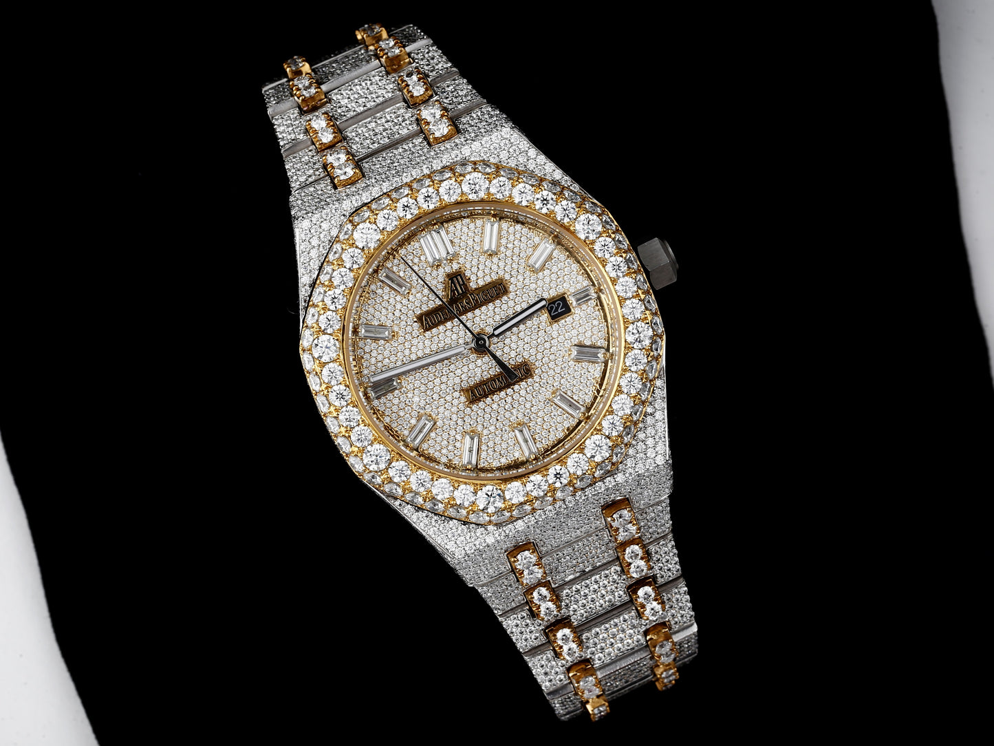 Luxury Watch in Real VVS Moissanite Diamond Watch, Handmade Stainless Steel Watch For Men/Women, Hip Hop Watch, Bust Down Watch Gift for Him