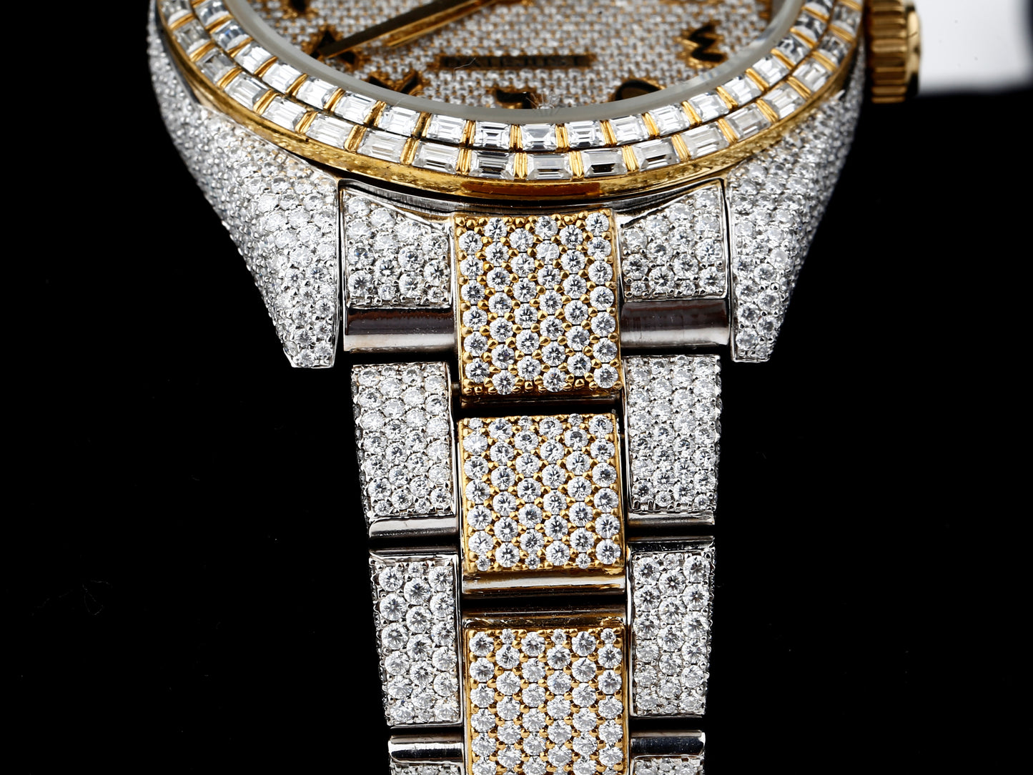 Luxury Rolex Watch in Real VVS Moissanite Diamond Watch, Handmade Stainless Steel Watch For Men/Women, Hip Hop Watch, Iced Out Watch Gift for Him