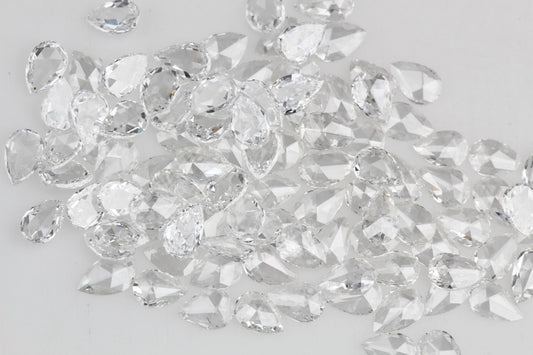 Natural Loose Pear Rose Cut White Loose Diamond Vs Clarity
