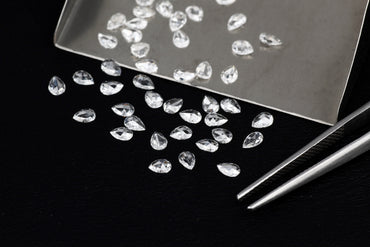 Pear Shape Rose Cut, Natural White Diamond, VS Clarity