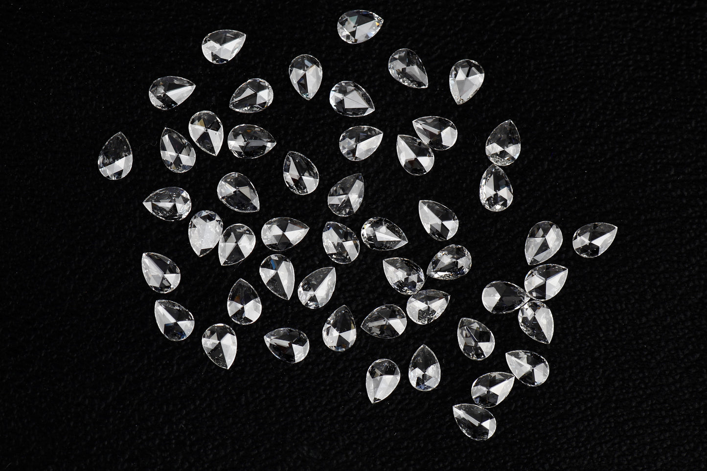 Pear Shape Rose Cut, Natural White Diamond, VS Clarity