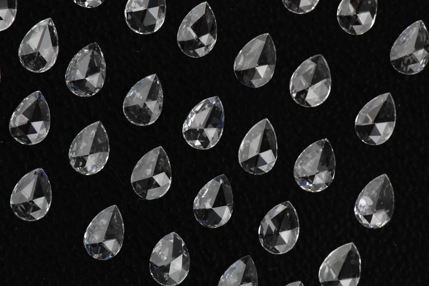 Pear Shape Rose Cut, Natural White Diamond, VS Clarity