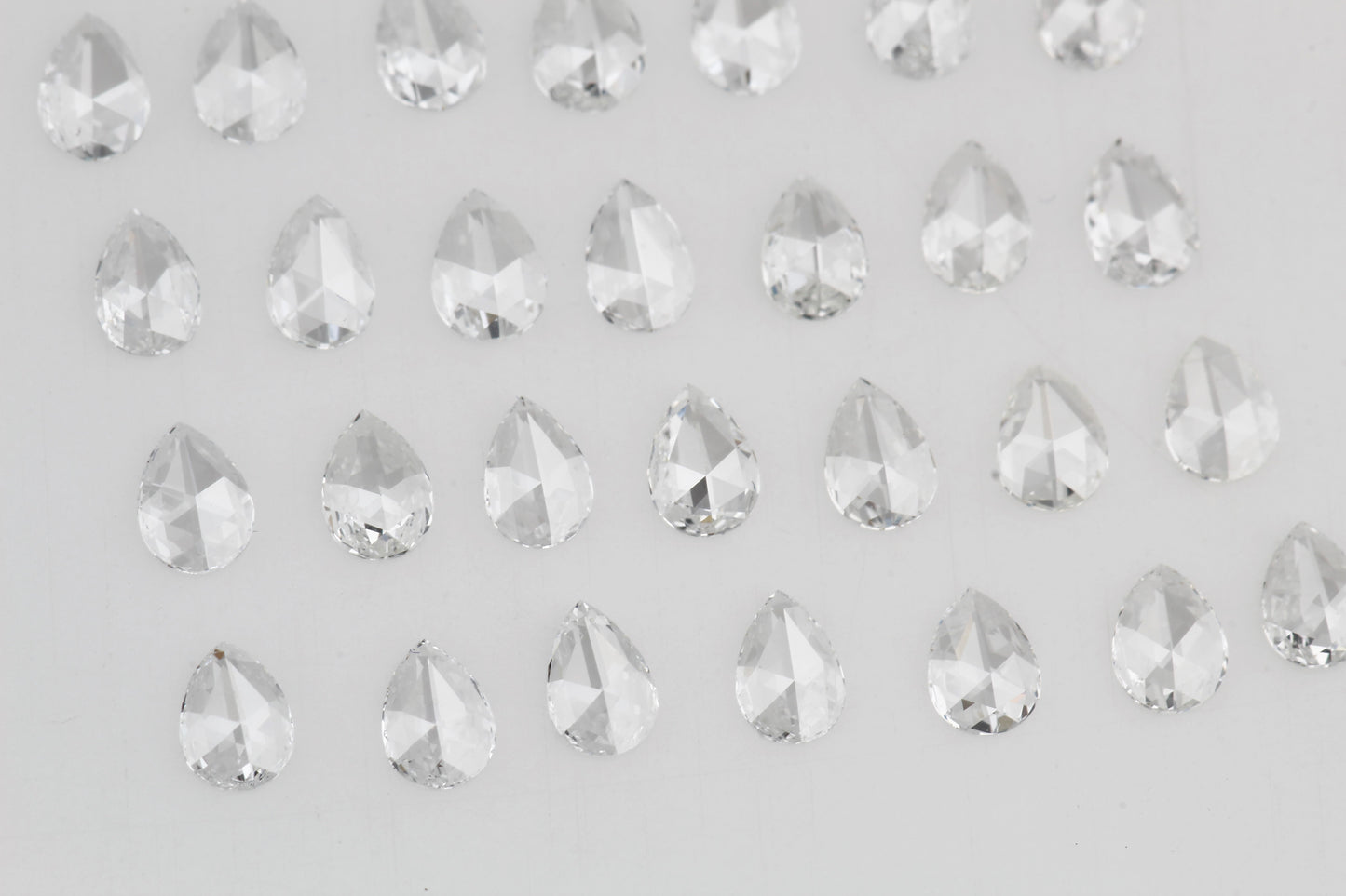 Pear Shape Rose Cut, Natural White Diamond, VS Clarity