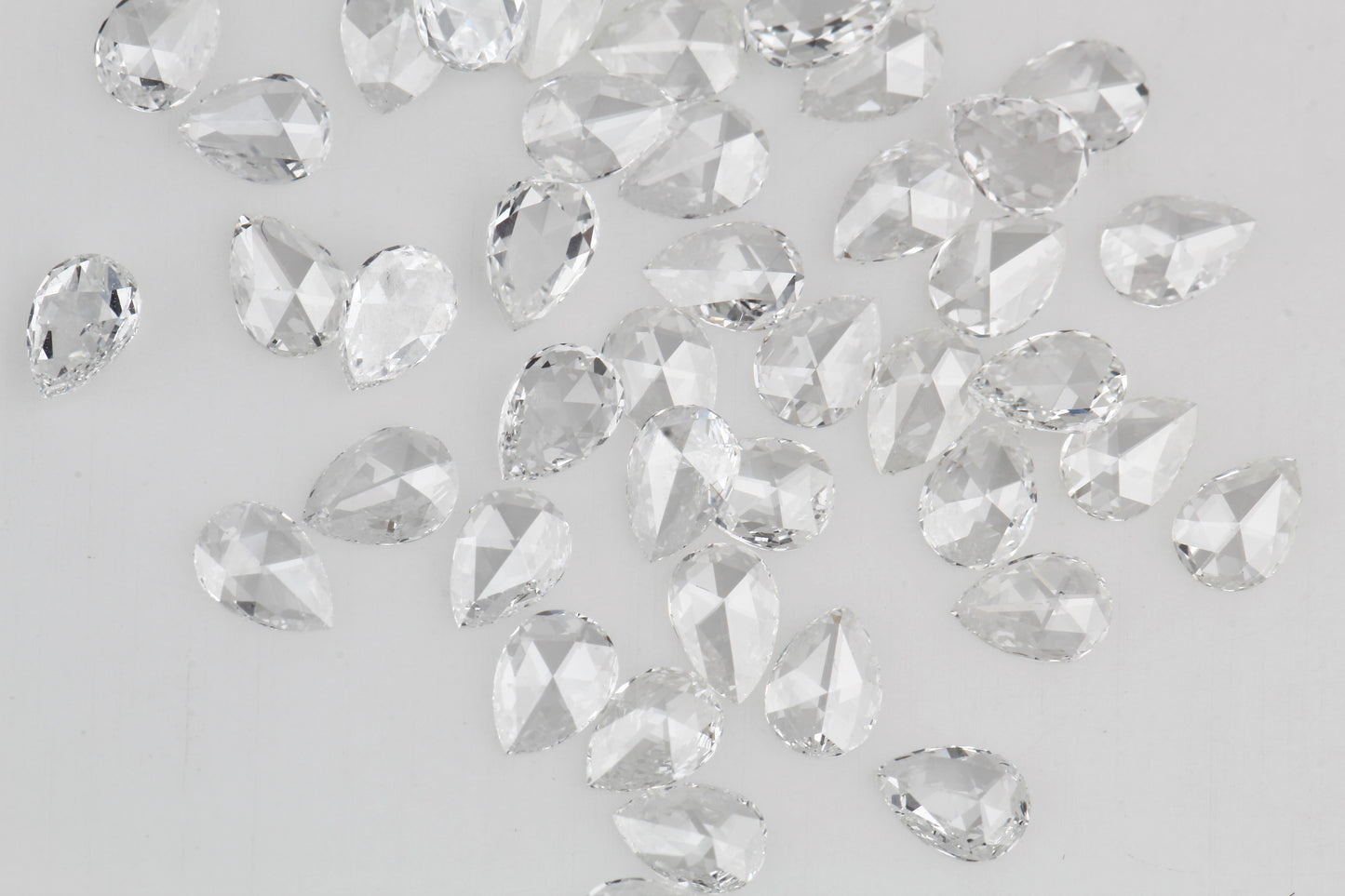 Pear Shape Rose Cut, Natural White Diamond, VS Clarity