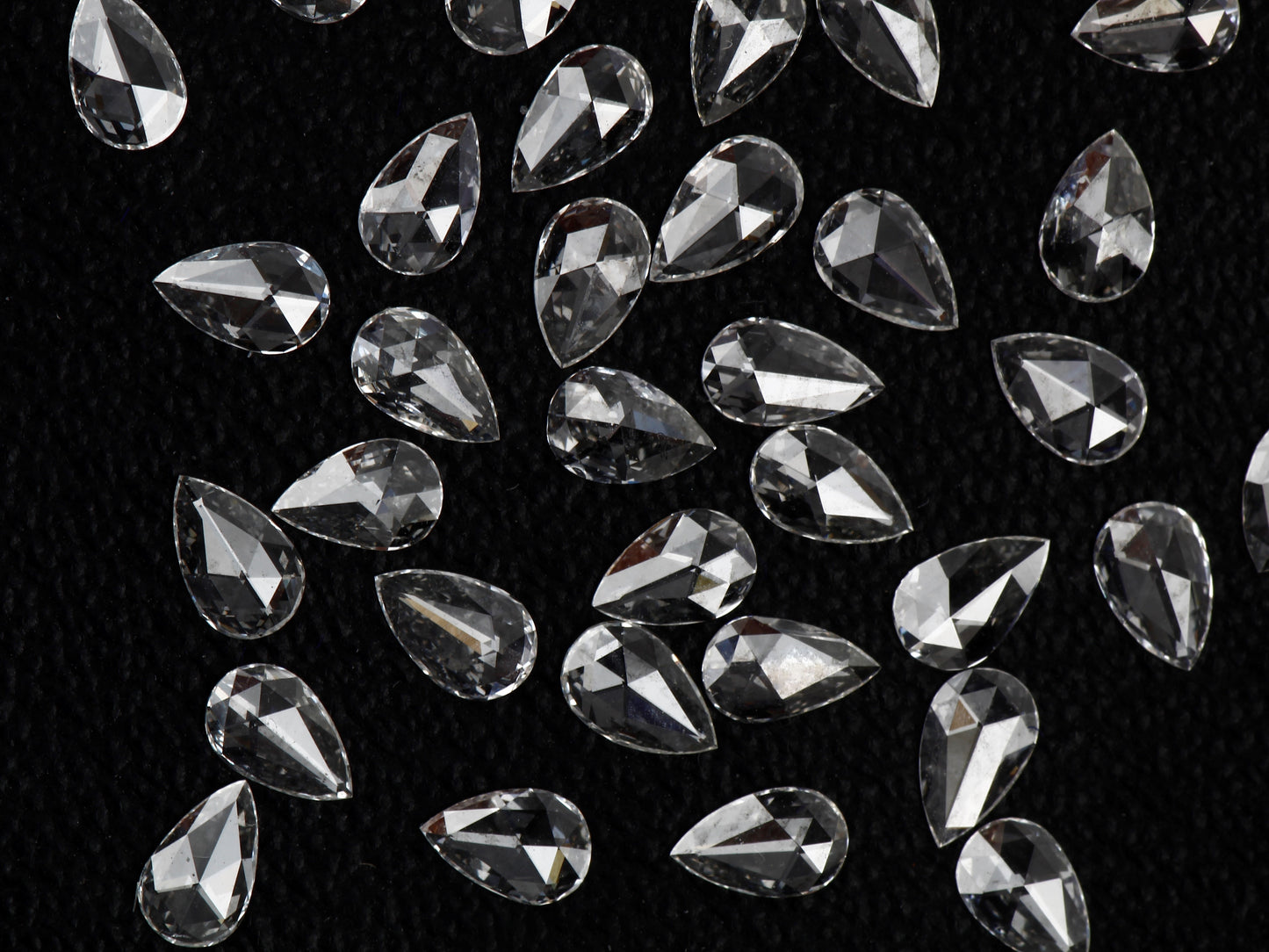 Pear Shape Rose Cut, Natural White Loose Diamond, VS Clarity