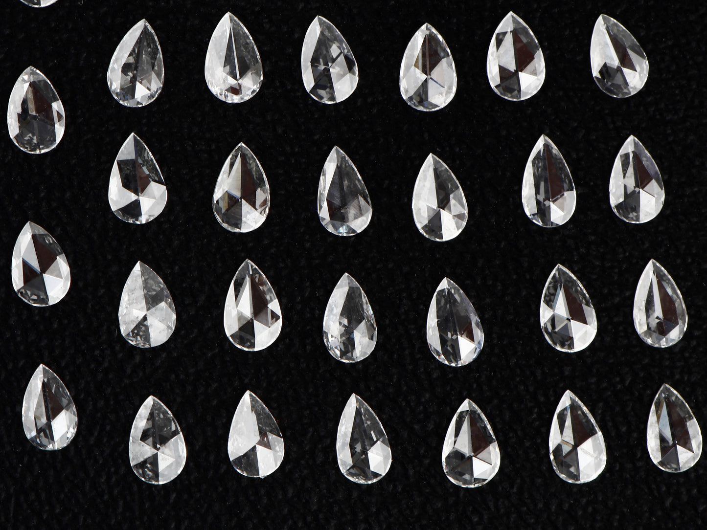 Pear Shape Rose Cut, Natural White Loose Diamond, VS Clarity