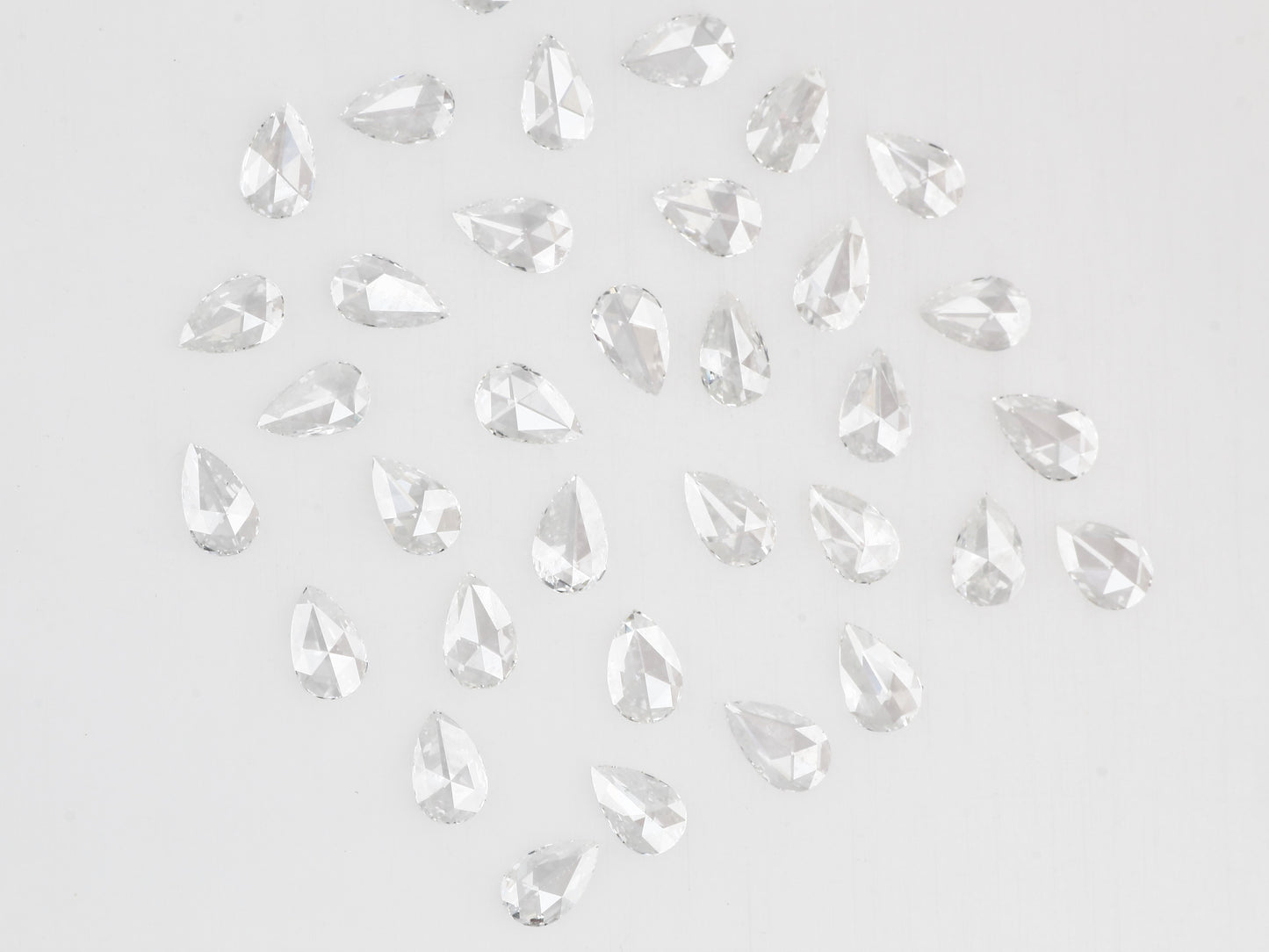 Pear Shape Rose Cut, Natural White Loose Diamond, VS Clarity
