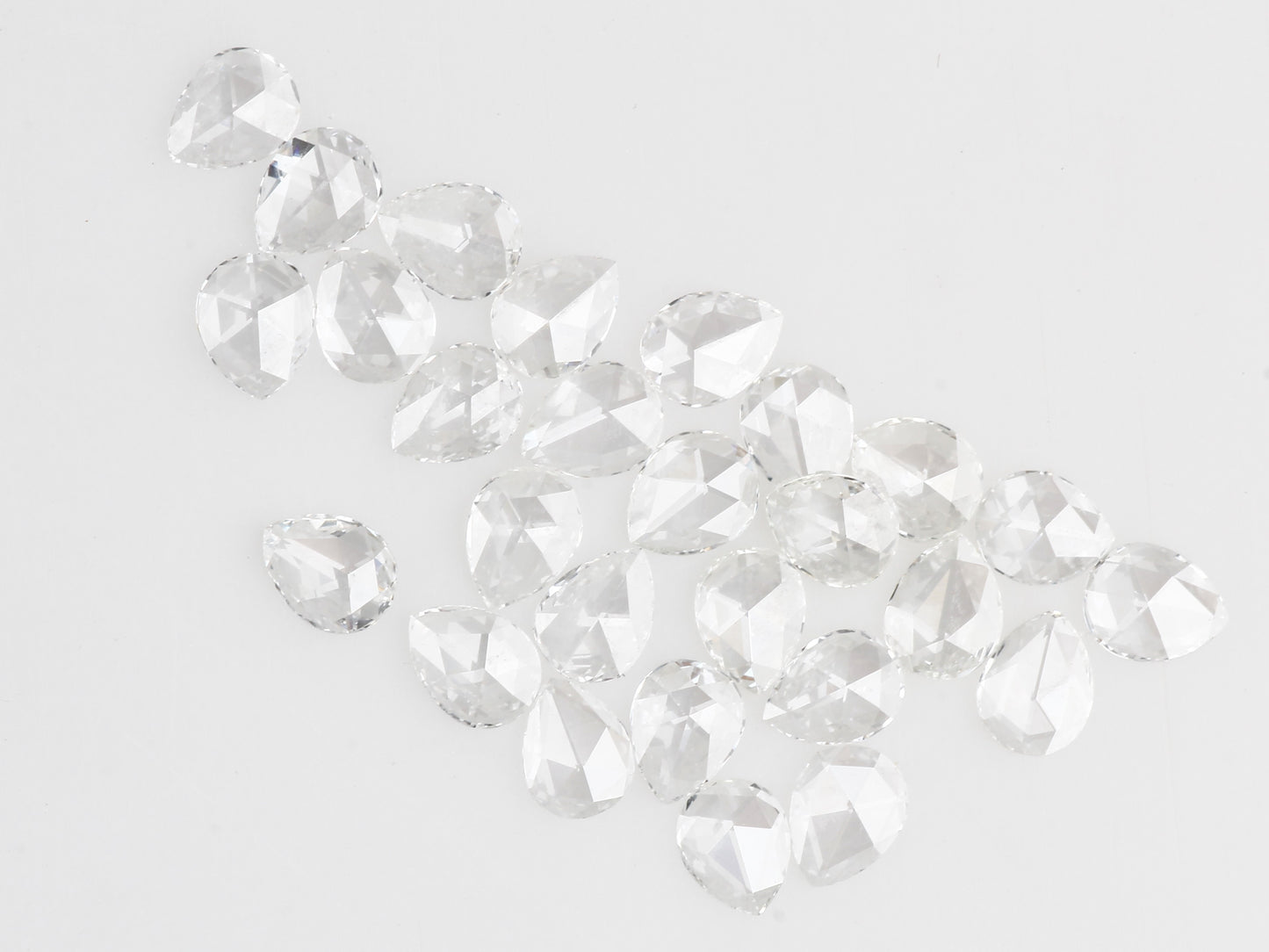 Pear Shape Rose Cut, Natural White Loose Diamond, VS Clarity