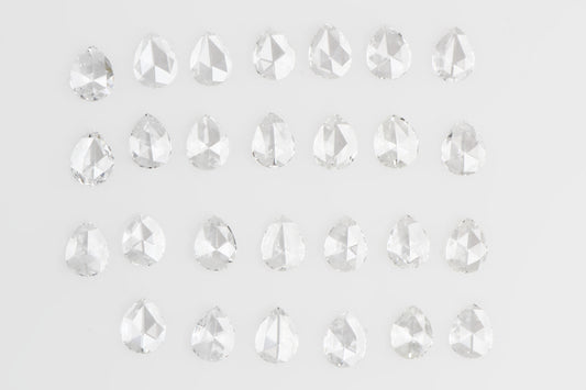 Pear Shape Rose Cut, Natural White Loose Diamond, VS Clarity