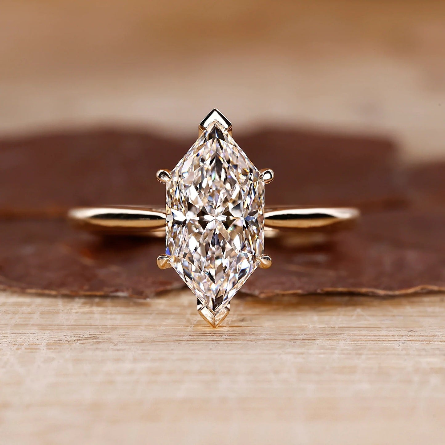 Marquise Cut Lab Grown Diamond Solitaire Engagement Gold Ring Shree Diamond Mfg