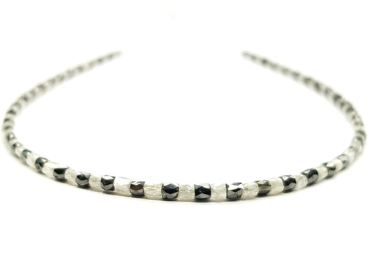 15 Carat Fancy Gray Black Color Tube Polished Loose Diamond Beads 16" Strand Shree Diamond Mfg
