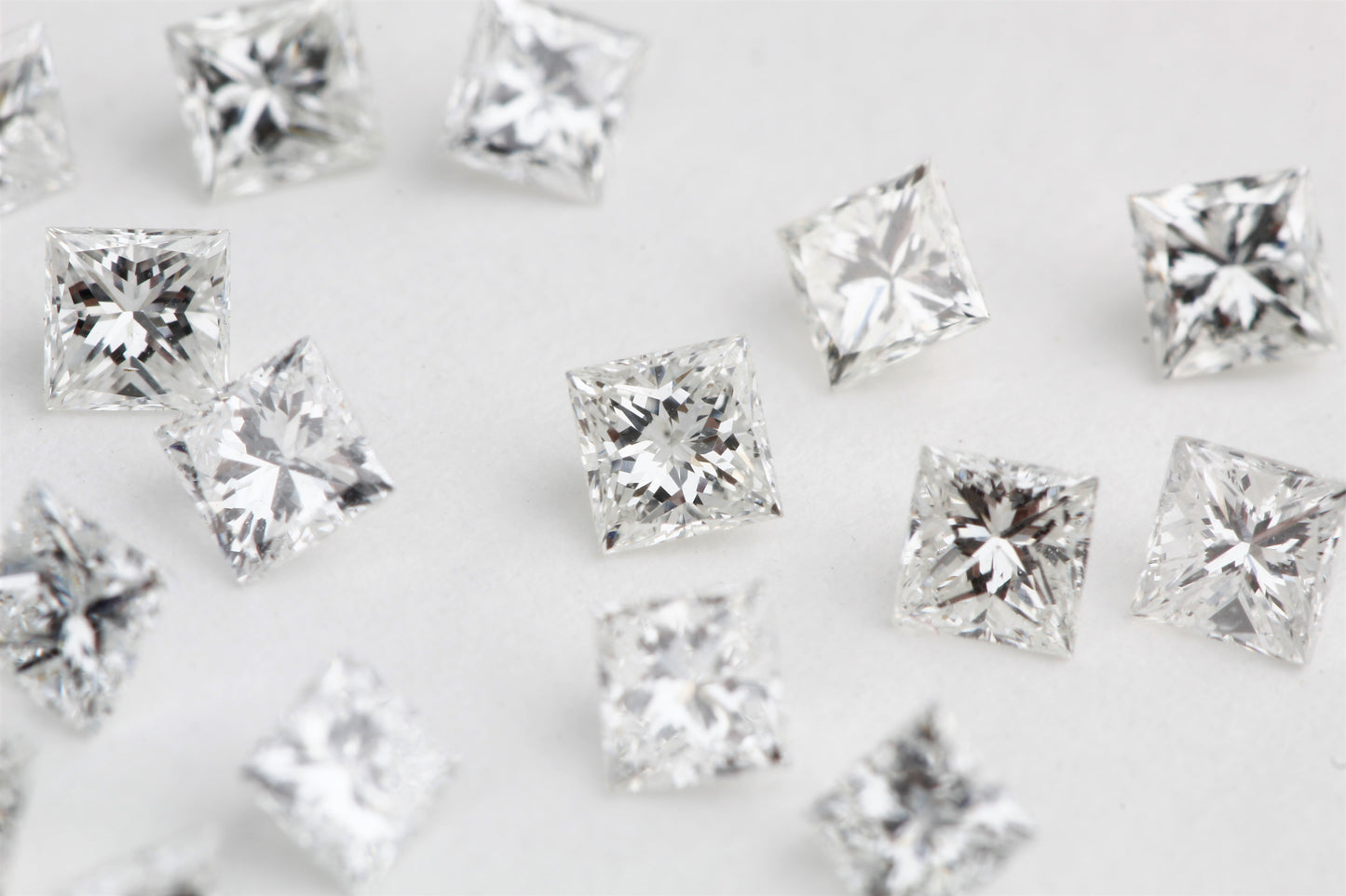 Princess Shape, White Natural Loose Diamond, SI2 Clarity, E/F Color 2.35 Carat