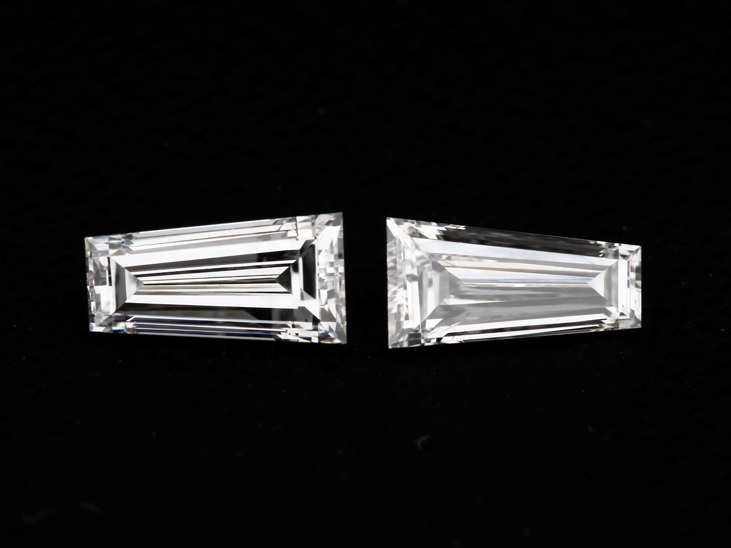 Tapered Baguette Diamonds Excellent Cut VVS2 Clarity E/F Color, Diamond Dealer USA Uk