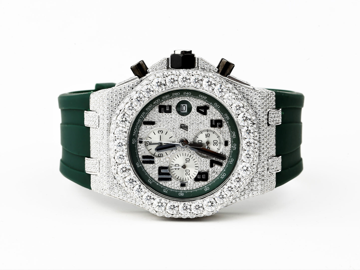 Luxury Cartier Watch in Real VVS Moissanite Diamond Watch, Handmade Stainless Steel Watch For Men/Women