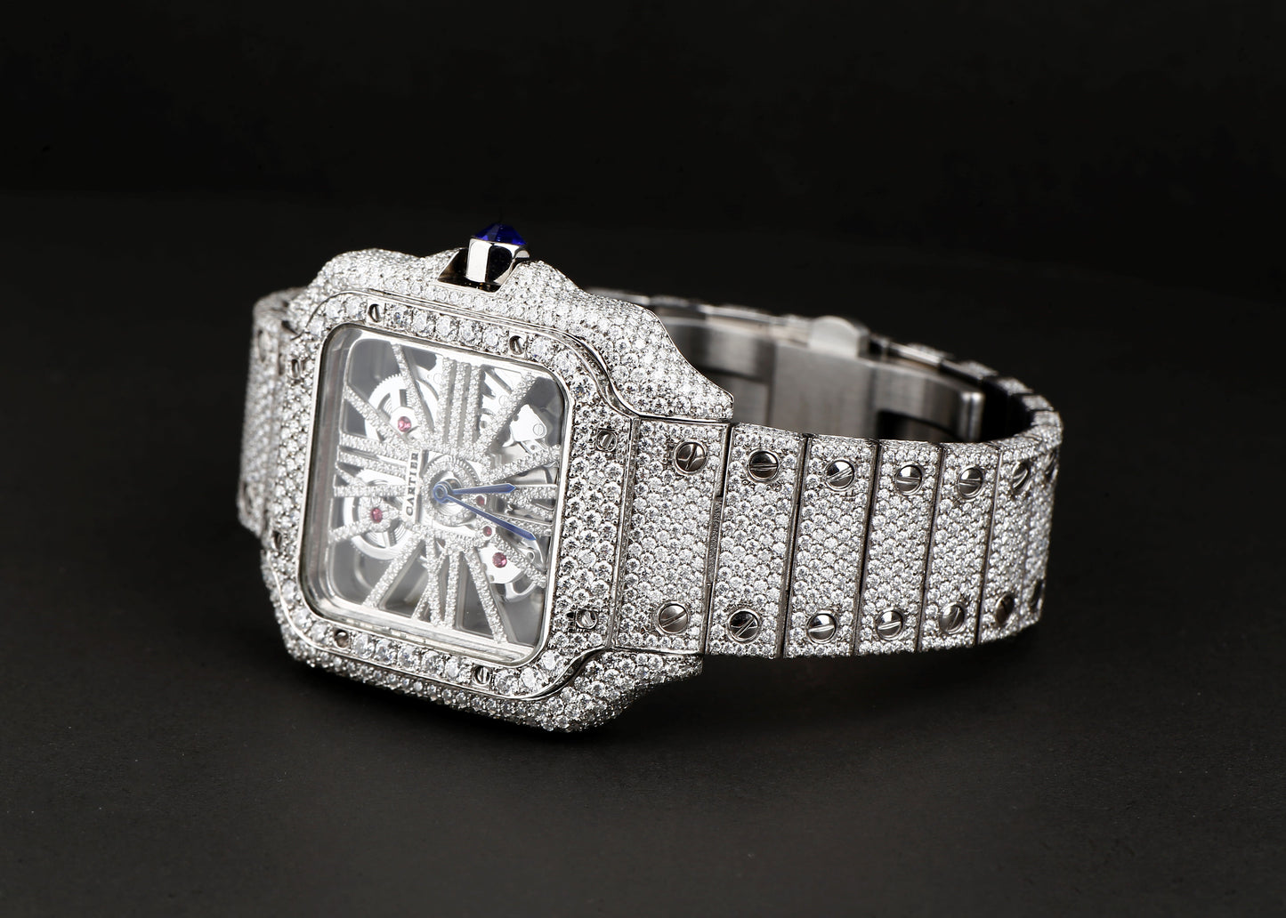 Luxury Watch in Real VVS Moissanite Diamond Watch, Handmade Stainless Steel Watch For Men/Women
