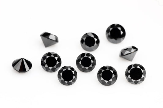 0.20 ct Fancy Black Color Round Cut Loose Diamond