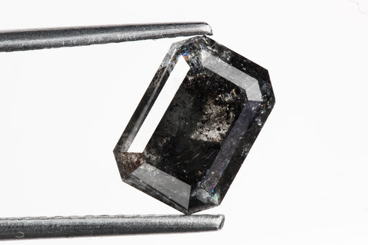 Black diamond 2.06 Carat Black Diamond, Double Cut Emerald