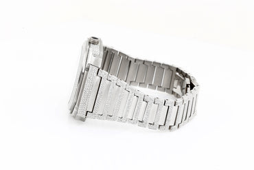 Iced Out Real VVS Moissanite White Diamonds Metal Strap Wrist Watch