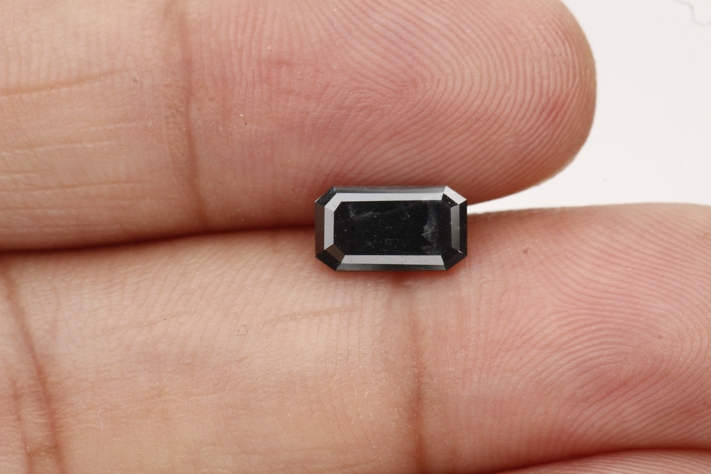 1.13 Carat Natural Black Salt and Pepper Diamond, Emerald Loose Diamond For Jewelry
