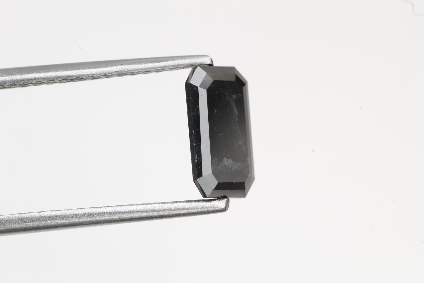 1.13 Carat Natural Black Salt and Pepper Diamond, Emerald Loose Diamond For Jewelry