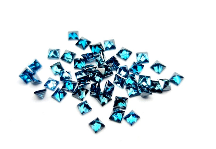 1.05 carat, Fancy Blue Diamond, Princess Shape