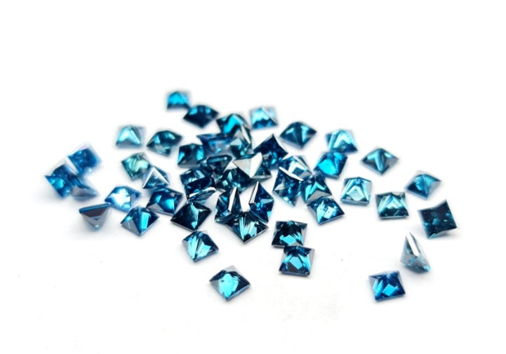 1.05 carat, Fancy Blue Diamond, Princess Shape