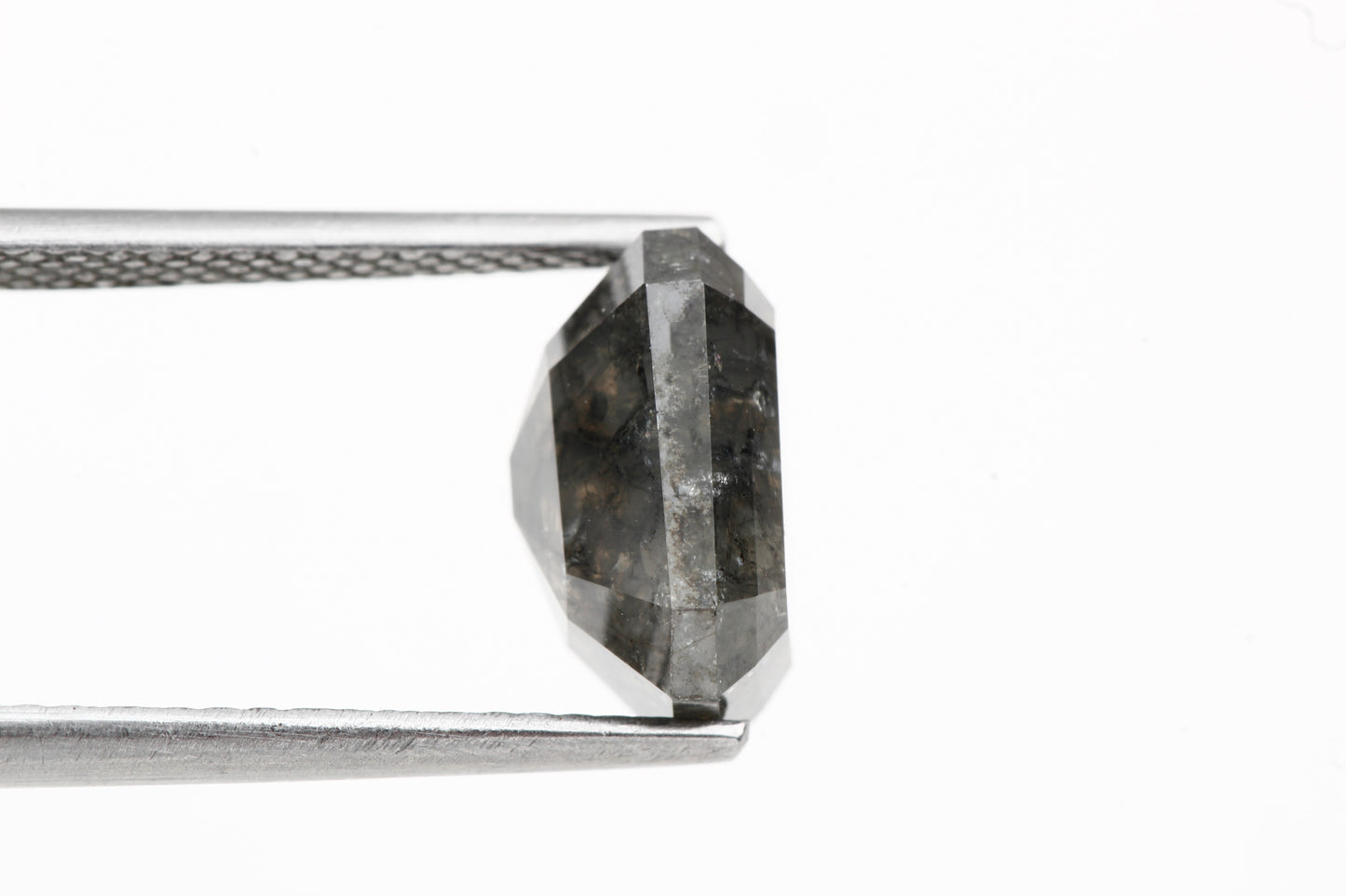 3.45 Carat Gray Diamond. Double Cut Emerald Loose Diamond for Jewelery