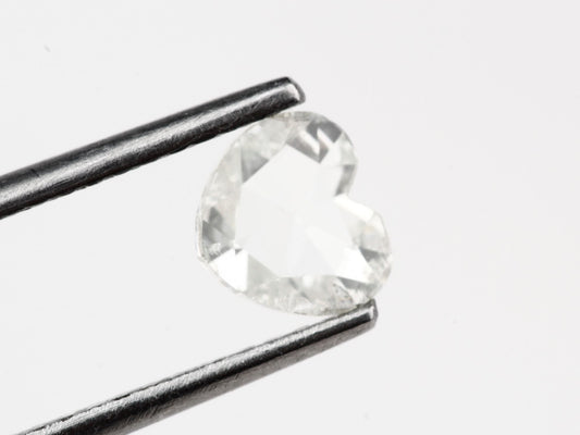 0.53 Carat White Heart Rose Cut Natural Diamond VVS Clarity E/F Color For Engagement Ring