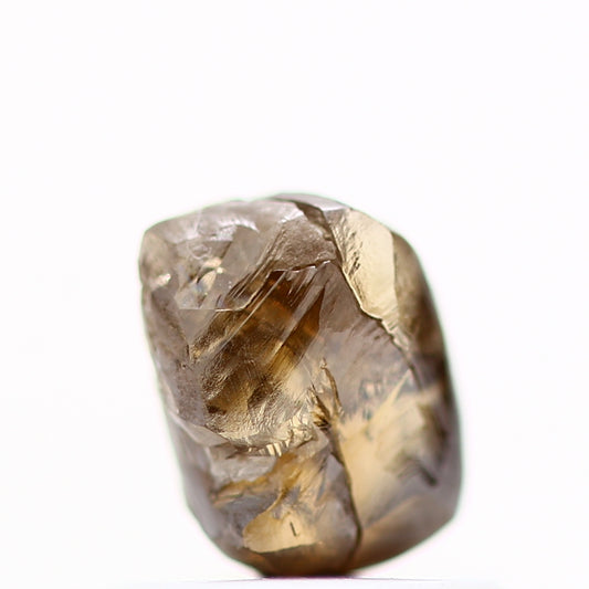 Natural Rough Crystal Raw Fancy Brown Uncut Diamond 0.81 Carat Design Rough Diamond Engagement Ring