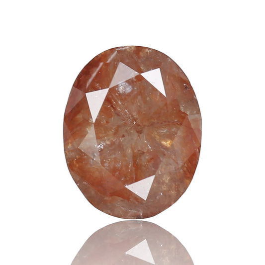 1.71 Ct. Oval Rose Cut Salt and Pepper Fancy Red Orange Natural Diamond 7.93 mm