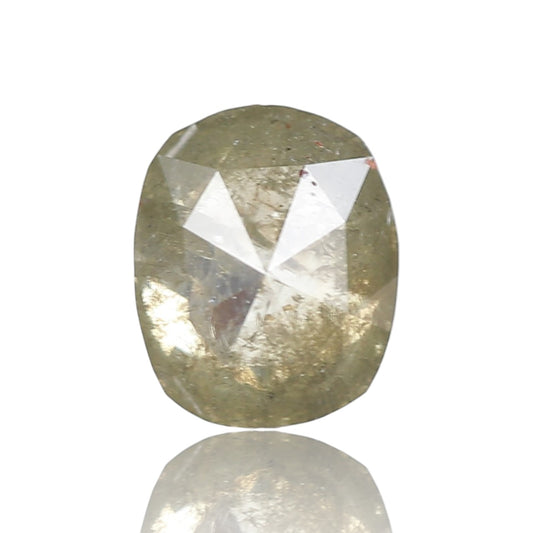 1.08 Ct. Oval Rose Cut Salt and Pepper Fancy Green Color Natural Diamond 7.20 mm (Copy)