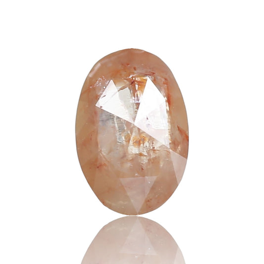 1.11 Ct. Oval Rose Cut Salt and Pepper Fancy Orange Color Natural Diamond 7.74 mm