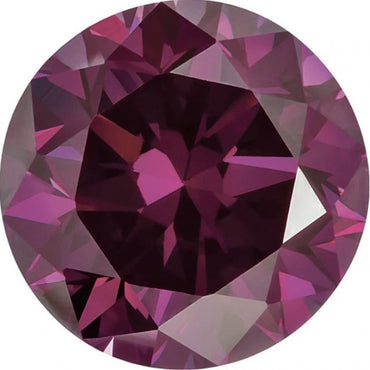 2 Pcs Fancy Pink Purple Diamond, Round Shape
