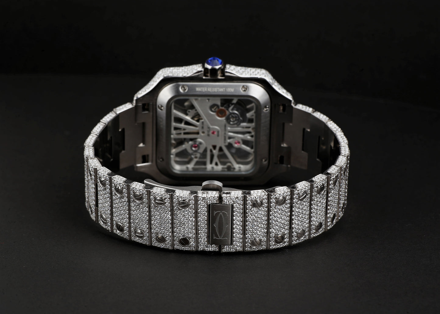 Luxury Watch in Real VVS Moissanite Diamond Watch, Handmade Stainless Steel Watch For Men/Women