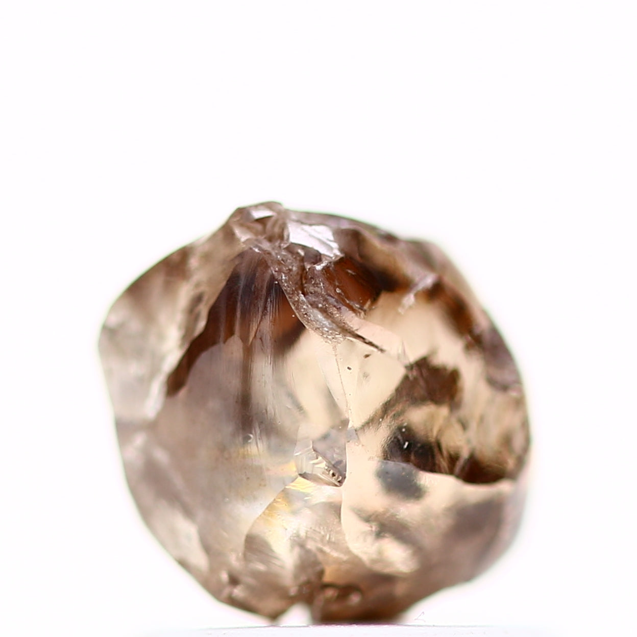 Natura Diamond Fancy Cognac Brown Uncut Diamond 1.06 Carat Design Rough Diamond Engagement Ring SDM753