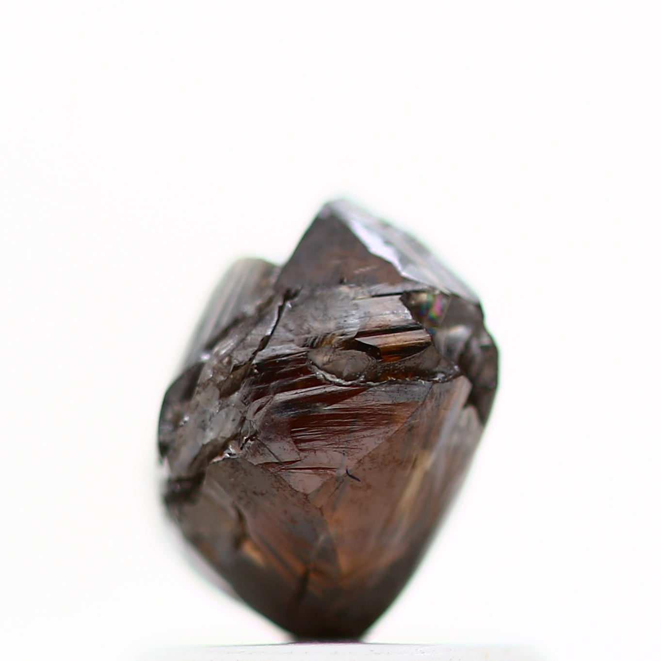 Natural Rough Octahedron Raw Fancy Brown Uncut Diamond 1.30 Carat Design Rough Diamond Engagement Ring