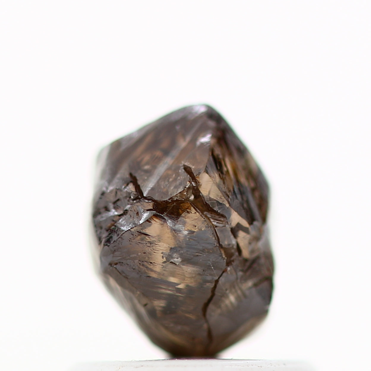 Natural Rough Diamond Fancy Brown Crystal Loose Diamond 1.08 Carat Design Engagement Ring