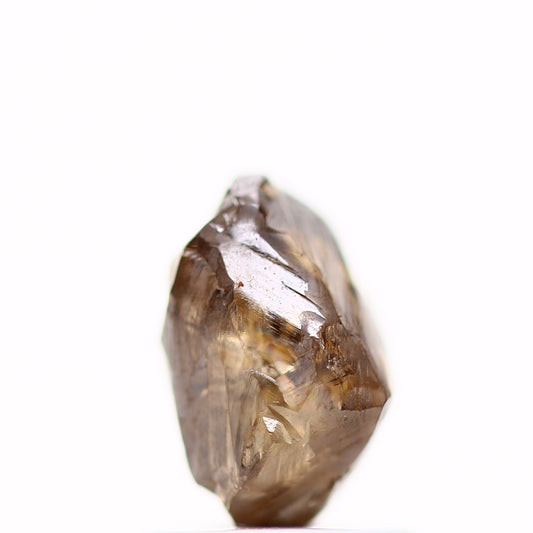 Natural Rough Crystal Raw Fancy Brown Uncut Diamond 1.48 Carat Design Rough Diamond Engagement Ring