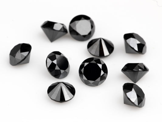 2.00 ct Natural Black Round Shape Loose Diamond, Brilliant Cut