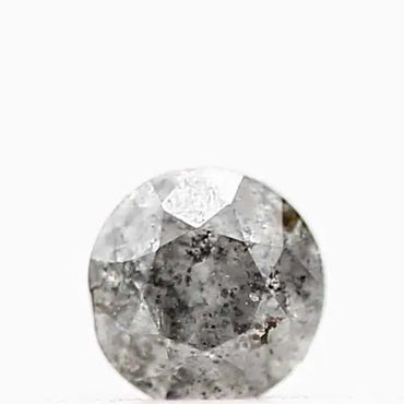 0.13 Carat Salt and Pepper Gray Round Brilliant Cut Natural Loose Diamond