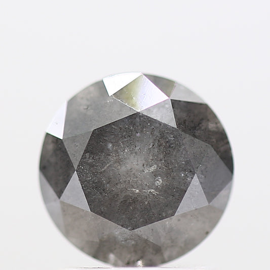 1.33 Carat Salt and Pepper Diamond Fancy Round Brilliant Cut Natural Loose Diamond