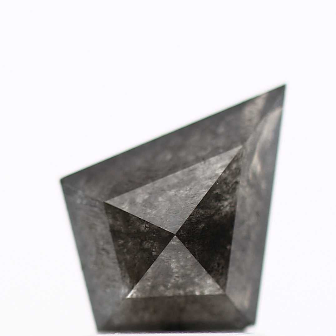 salt and pepper diamond ! 0.99 Ct 9.40 x 7.40 x 2.85 MM natural gray shield loose diamond for engagement ring for her