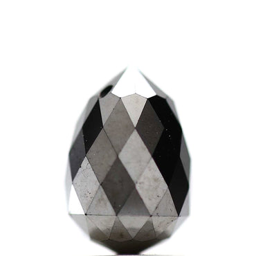 2.53 ct Natural Black Tear Drops Loose Diamond Beads for Jewelry