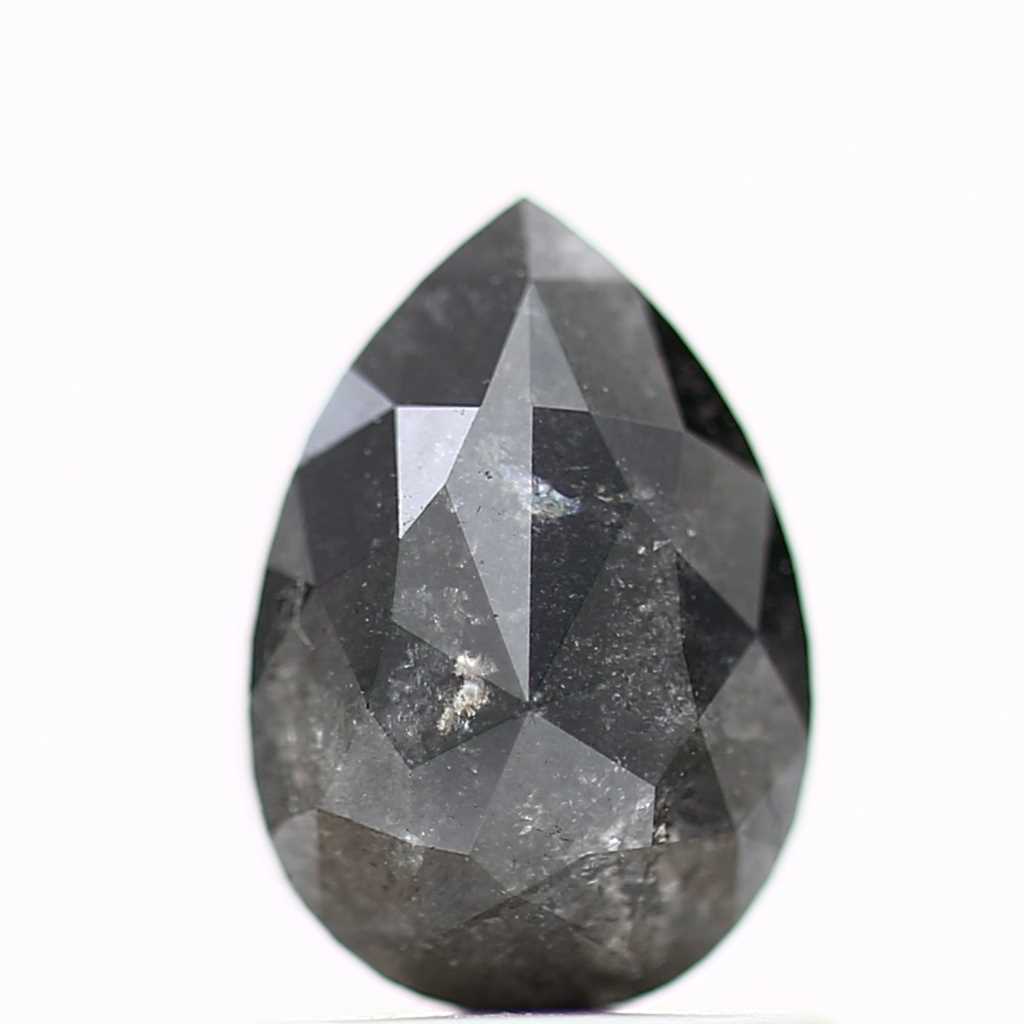 Salt and Pepper Diamond Fancy Gray Color 1.22 CT 7.79 x 5.48 x 3.18 MM Pear Cut Diamond! Natural Loose Diamond ! Christmas Gift for Her