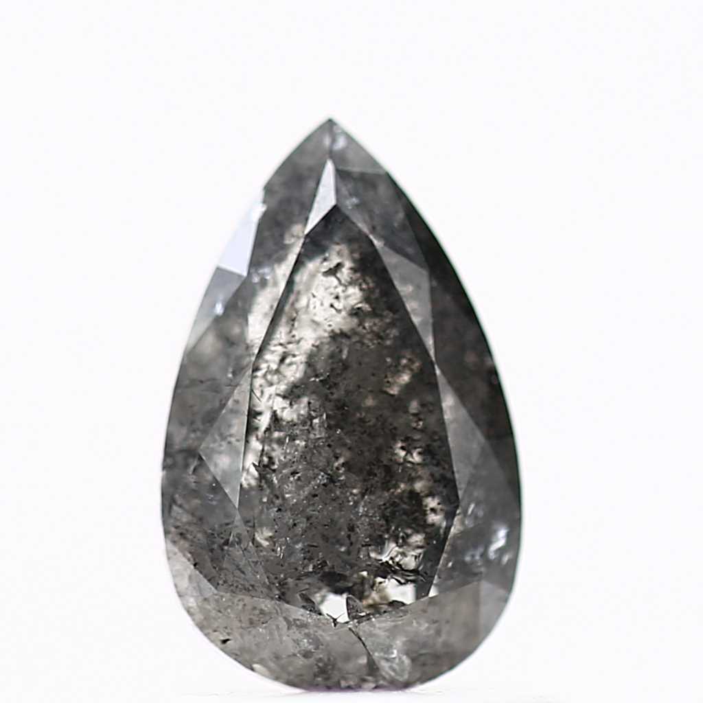 Salt and Pepper Diamond Fancy Gray Color 0.82 CT 8.04 x 5.02 x 2.42 MM Pear Cut Diamond! Natural Loose Diamond ! Christmas Gift for Her