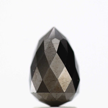 3.54 ct Natural Black Tear Drops Loose Diamond Beads for Jewelry